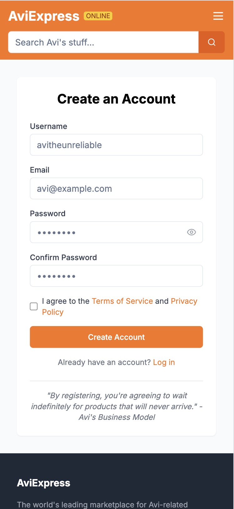 Create an Account